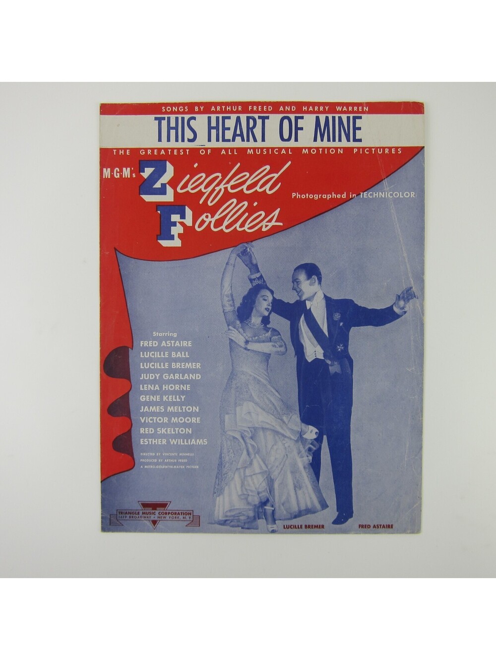 Sheet Music This Heart of Mine Ziegfeld Follies Fred Astaire Bremer Vintage 1944
